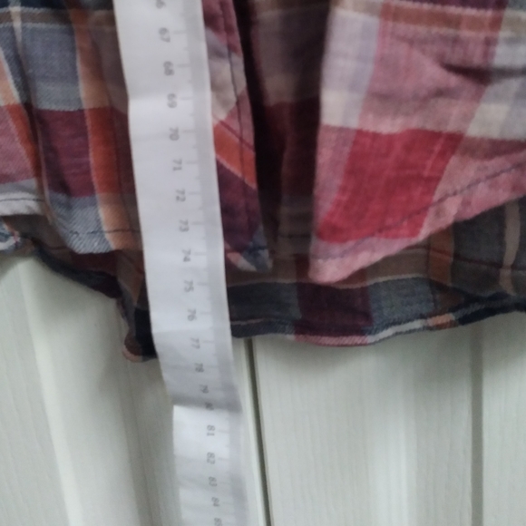 Artizia Community Veritas Carmine Plaid button Shirt top, Small, New - Picture 2 of 10